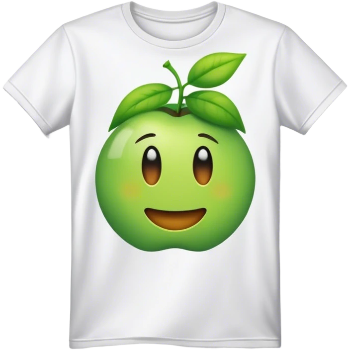 un t-shirt avec l'étiquette lebel eco-friendly emoji