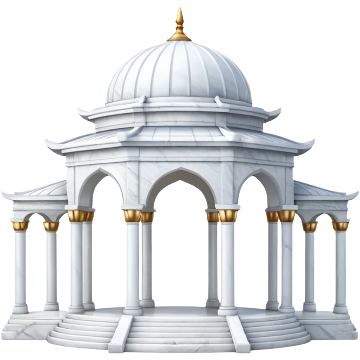 White luxurious expensive shiny new brilliant gorgeous marble pavilion  emoji