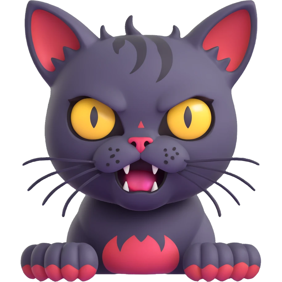 Zombie cat Angry emoji