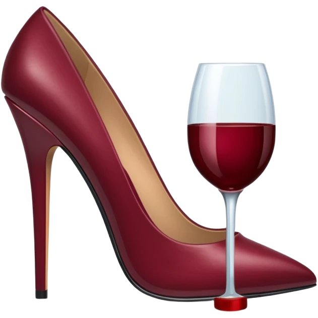 burgundy sexy high heel emoji
