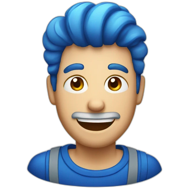 Blue beer emoji