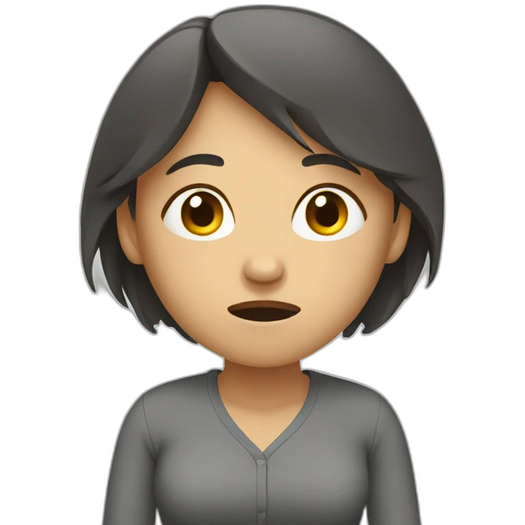 stressed and overwhelmed woman emoji