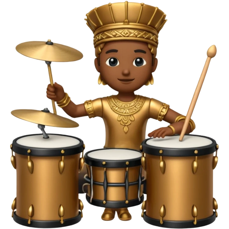 statue playing drums emoji