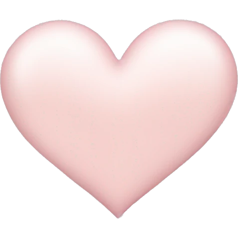 Pale pink heart emoji