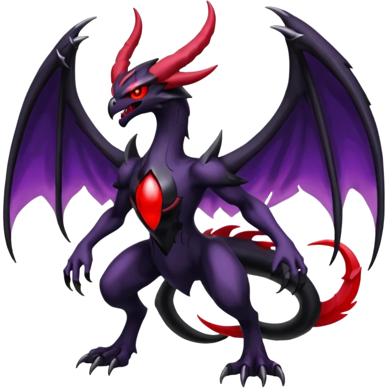 Evil Yveltal-Lunala-Darkrai-Fakémon-hybrid-creature (full body)  emoji