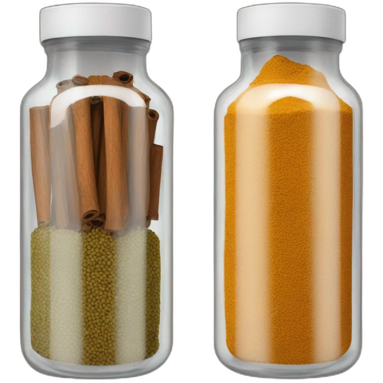 3 glasses bottle with spices  emoji