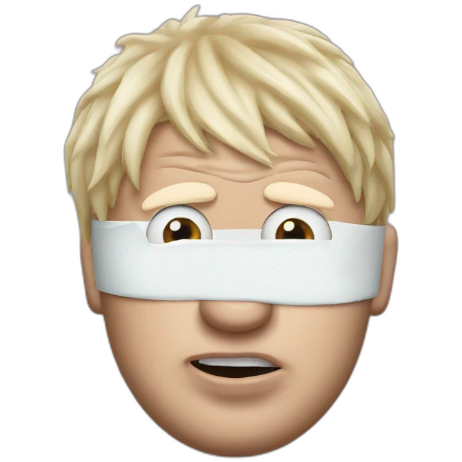 Boris Johnson with a condom on his head emoji