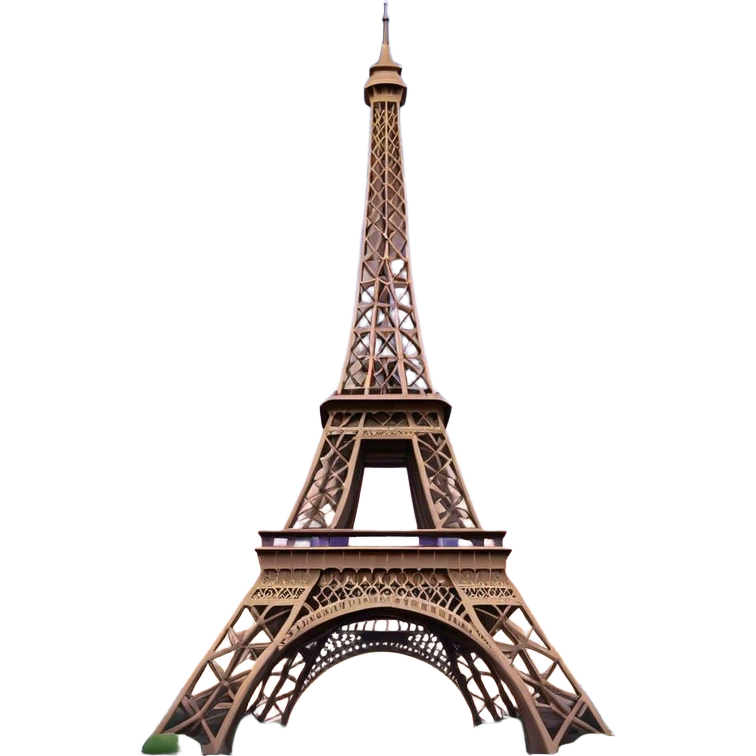 Cinematic Realistic Eiffel Tower Landmark Emoji, depicted with the iconic iron lattice structure against a twilight sky rendered with dramatic, luminous lighting and intricate detail. emoji