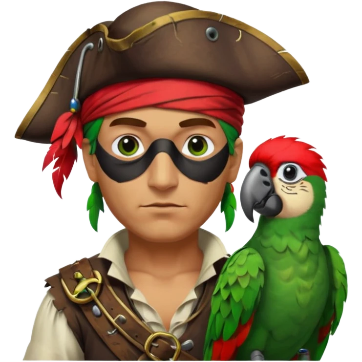pirate and parrot emoji