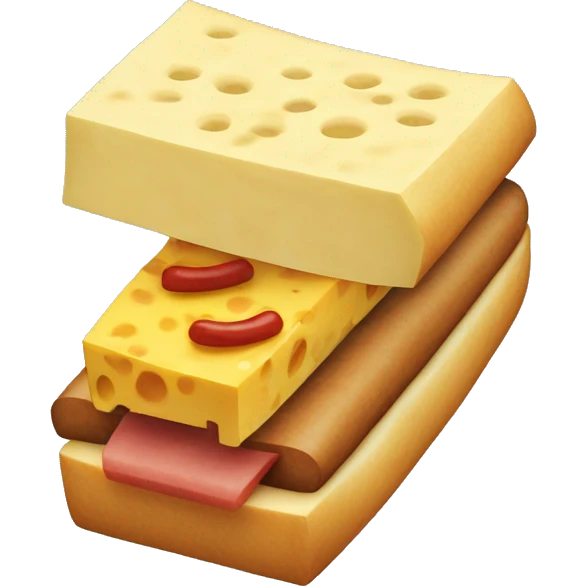 Minecraft cheese and hot dog  emoji