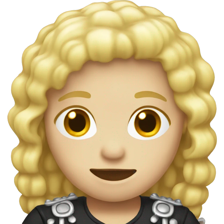 a skeletone with a blond hair emoji