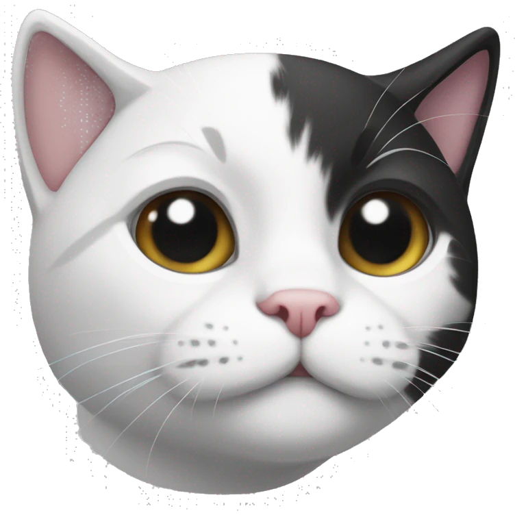 Black and white cat  emoji