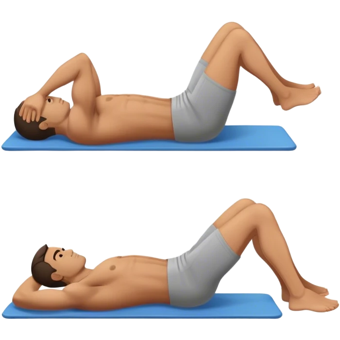 lying down man weighted glute bridges emoji