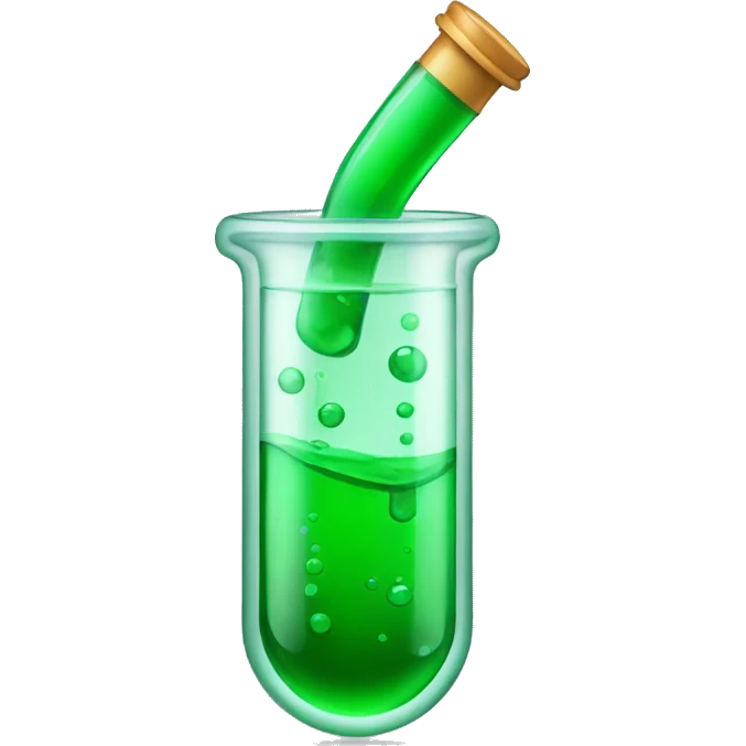 test tube with half green liquid emoji