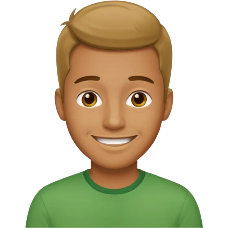 man in green shirt emoji