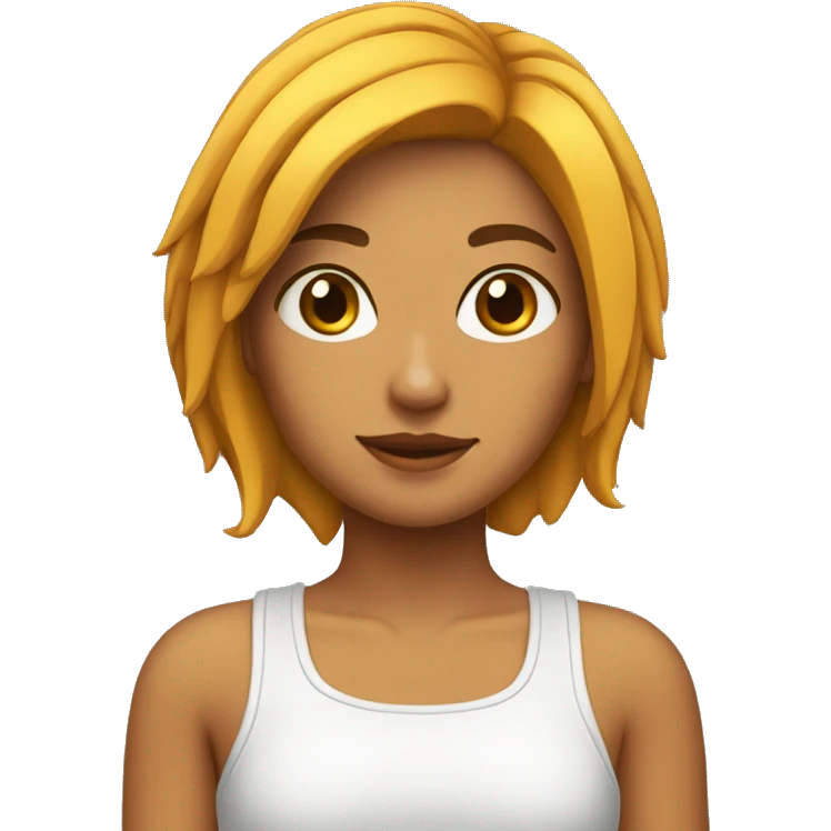 chica con el pelo mal cortado emoji