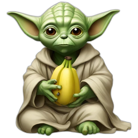 yoda eating banana emoji