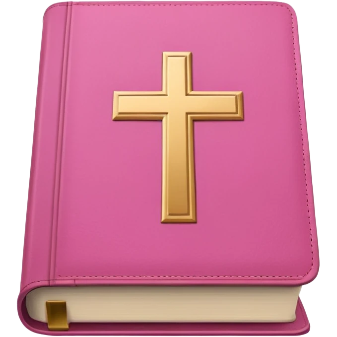 A minimalist pink bible emoji