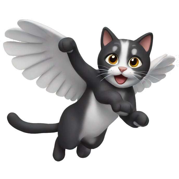 Flying cat emoji