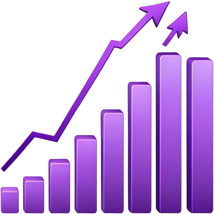 growth graph in purple emoji