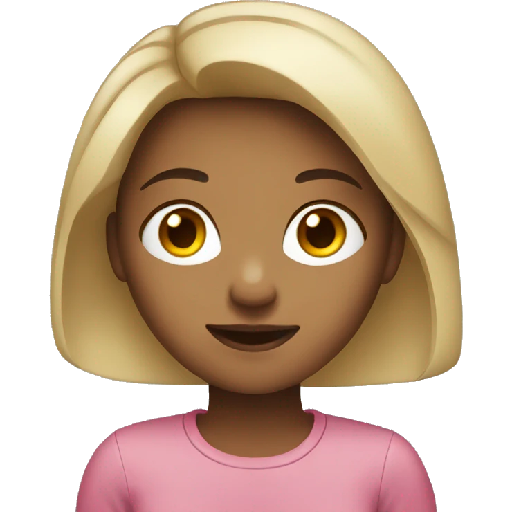 girl round face dark hair emoji