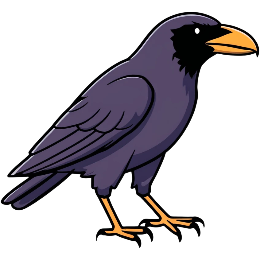 black raven emoji