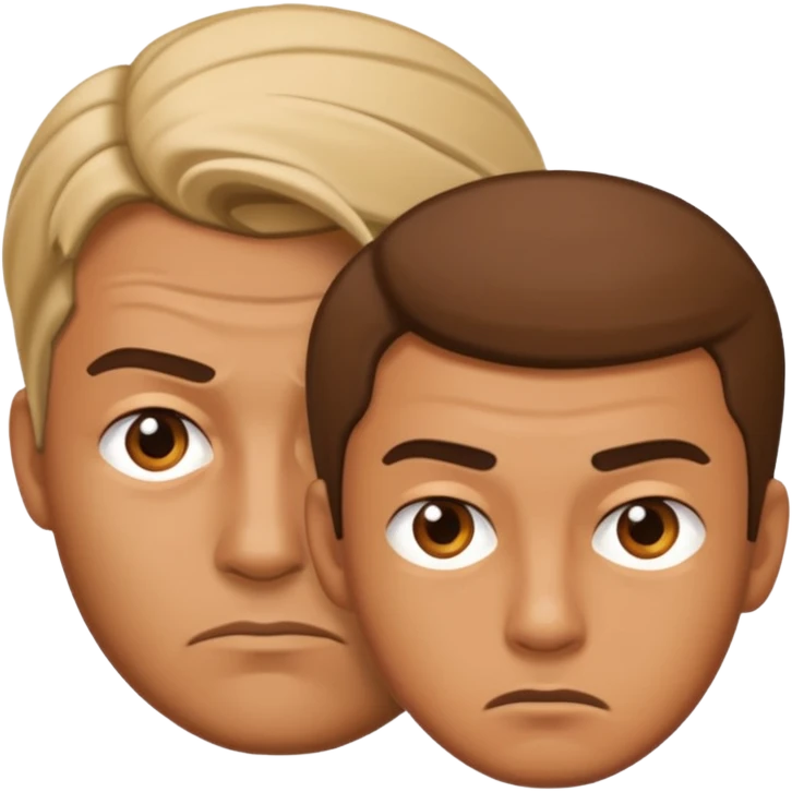 man annoyed with a man emoji