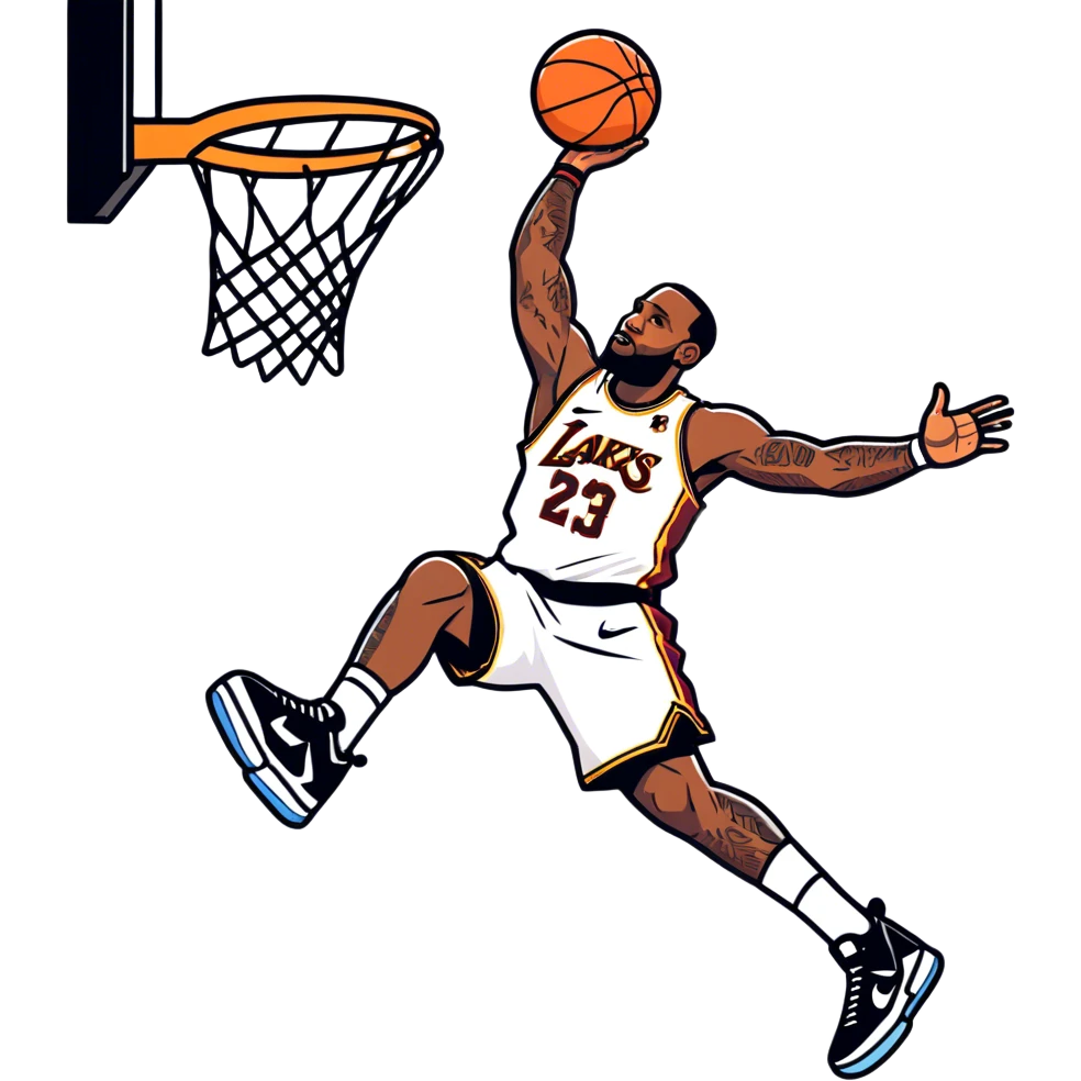 LeBron James dunking  emoji