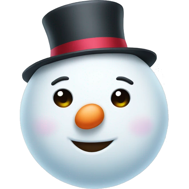 Cute snowman with a hat emoji