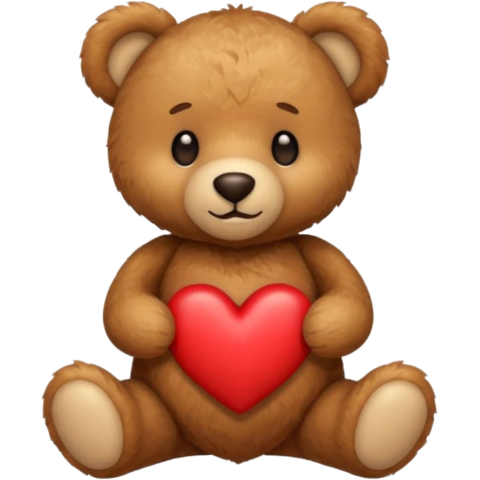 Teddy with heart on top emoji