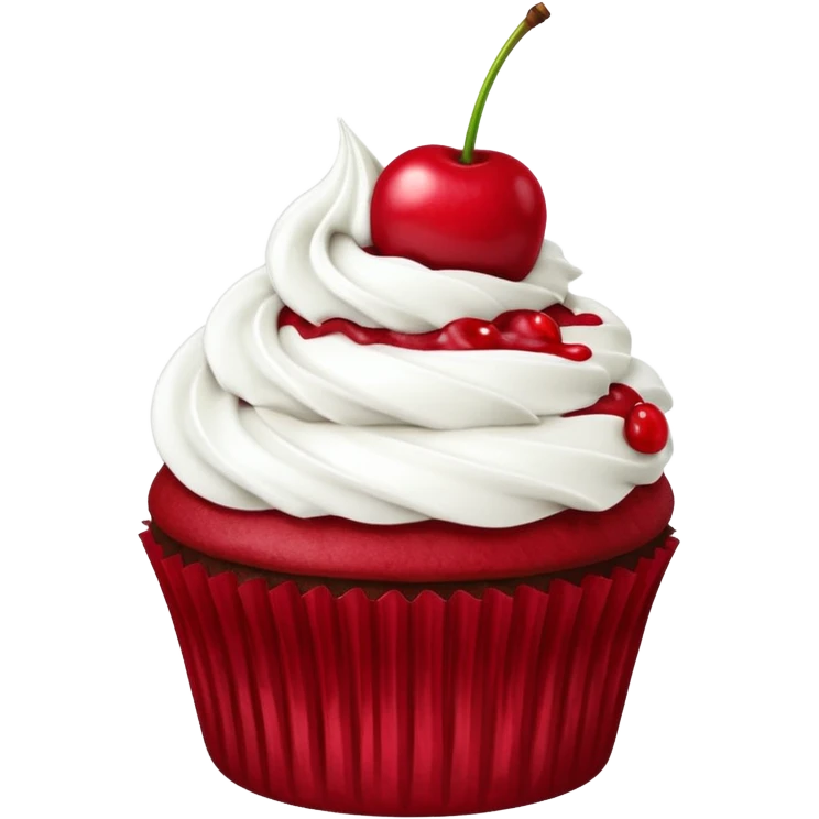 Red velvet cupcake  emoji