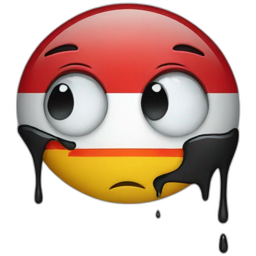 The German flag is crying emoji