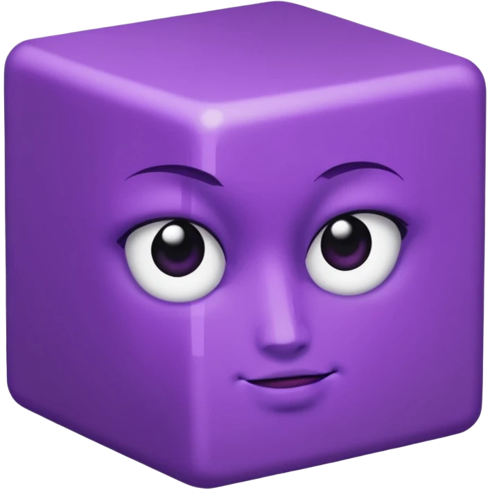 purple person no face cube face japan emoji