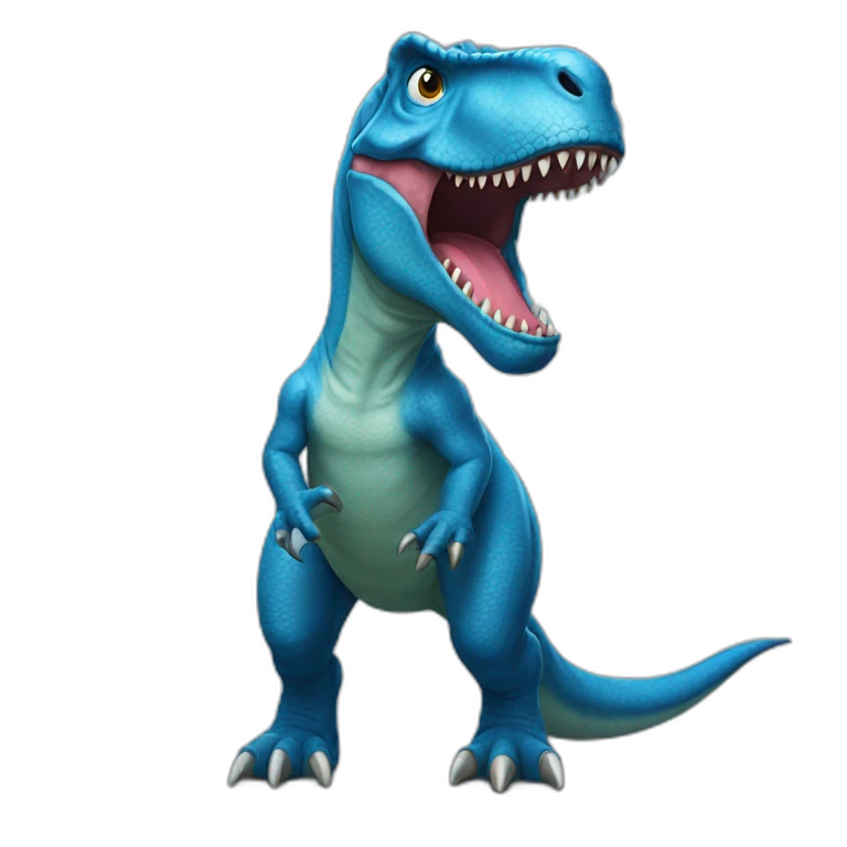 blue t rex emoji