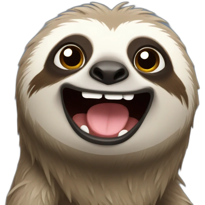 Excited sloth emoji