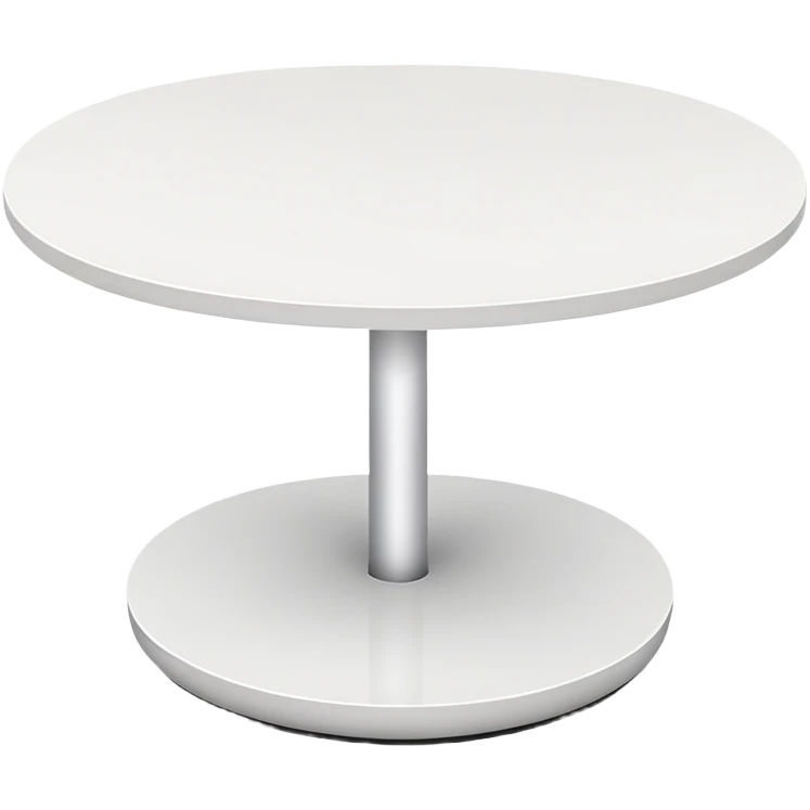 Round white coffee table emoji