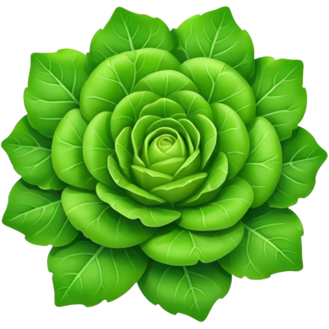 {
  "prompt": "emoji d'une mâche verte fraîche, petites feuilles rondes et brillantes en rosette, style Apple emoji vectoriel plat, fond transparent, ombres douces et contours nets"
}
 emoji