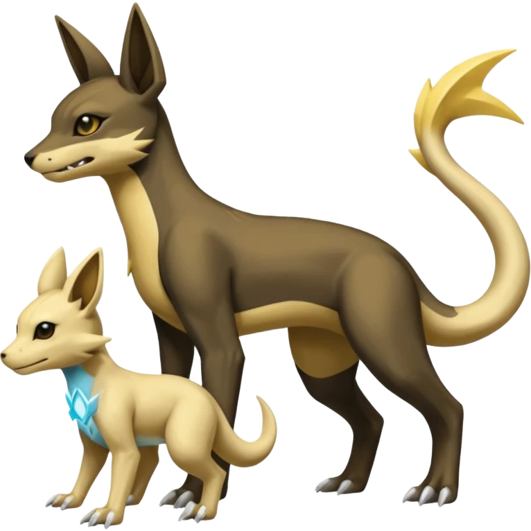Manectric-Electrike-Lucio-Cubone-Umbreon-Marowak-Draco-Fakémon-hybrid-creature (full body), 4 legs emoji