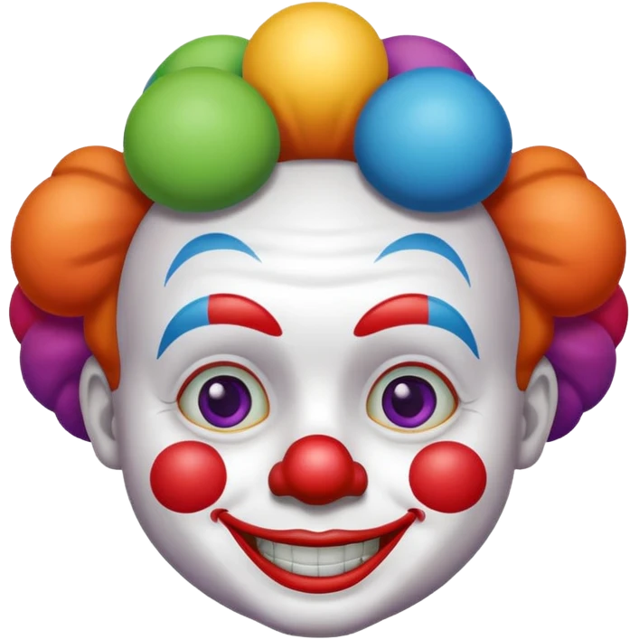 Hombre pequeño vestido de payaso  emoji