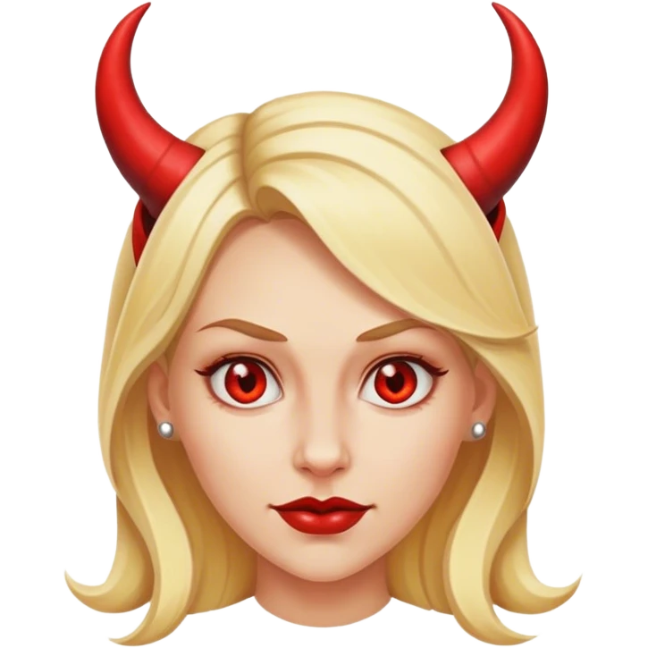 Blonde Lady devil  emoji