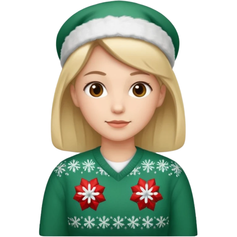 nurse wearing a christmas pullover emoji