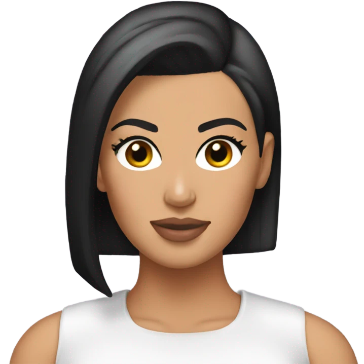 kim kardashian with a buzz cut emoji