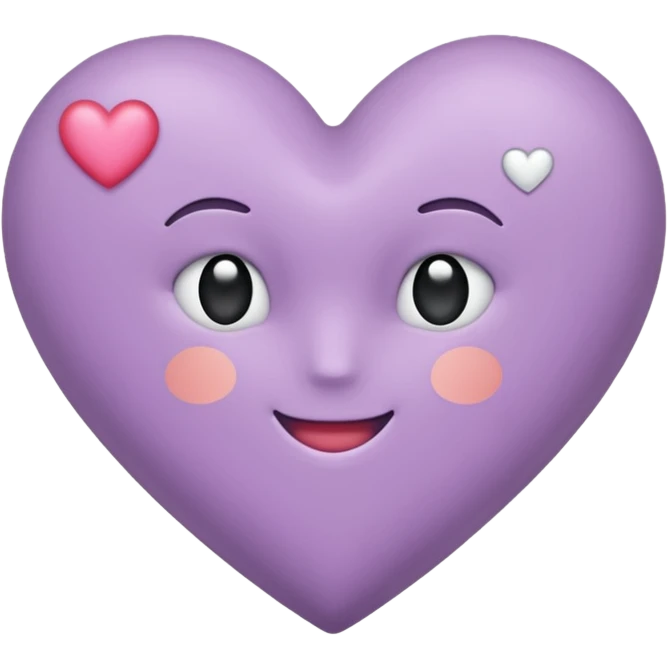 Cœur mauve clair  emoji