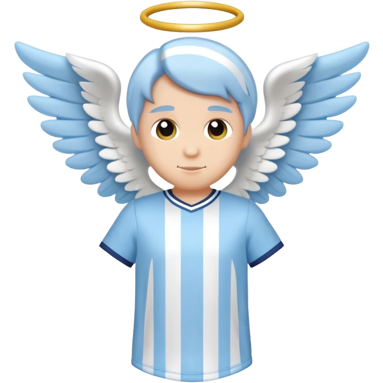 Light blue jersey with white stripes and an angel logo in the center emoji