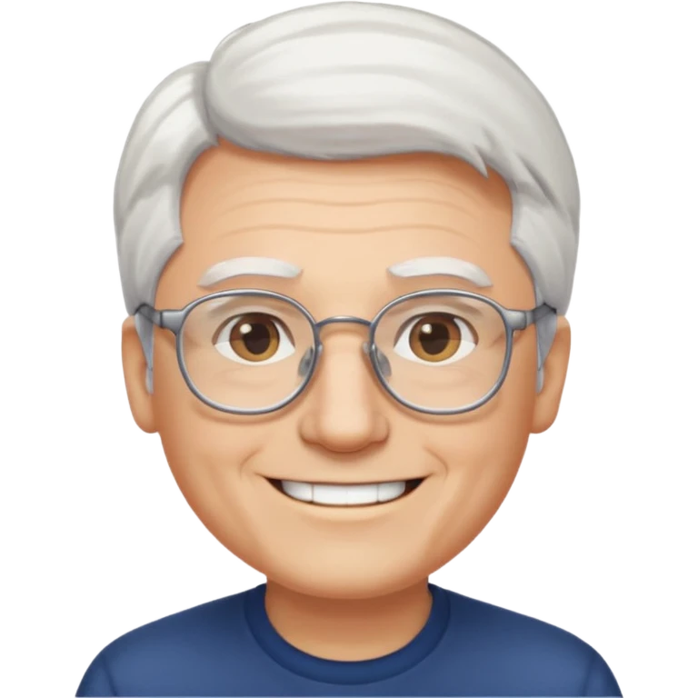 Personnes lunette cheveux blanc courts homme emoji