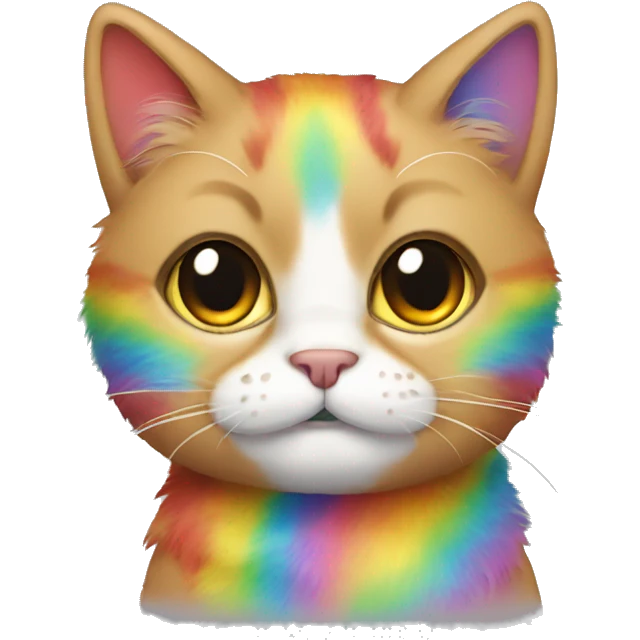 Cat with rainbow fur emoji