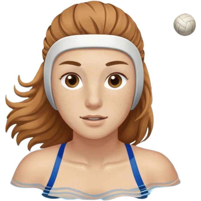 capelli castani chiari, ho lentiggini, le ciglia abbastanza lunghe e gioco a pallanuoto e capelli lunghi e occhi emoji