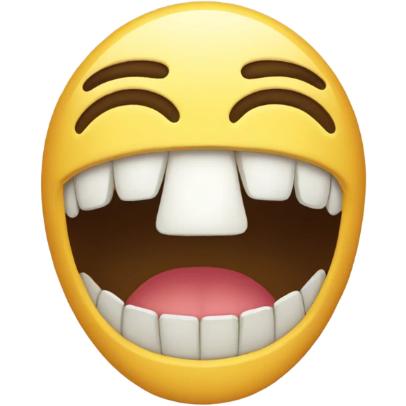 Emoji face that’s mostly teeth emoji
