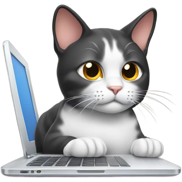 Cat working on laptop  emoji