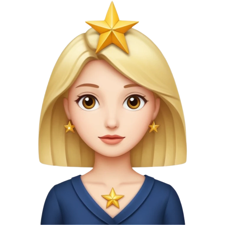 PAINTING ARTIST V.I.P WOMEN WITH A STAR IN THE BACK GROUND emoji